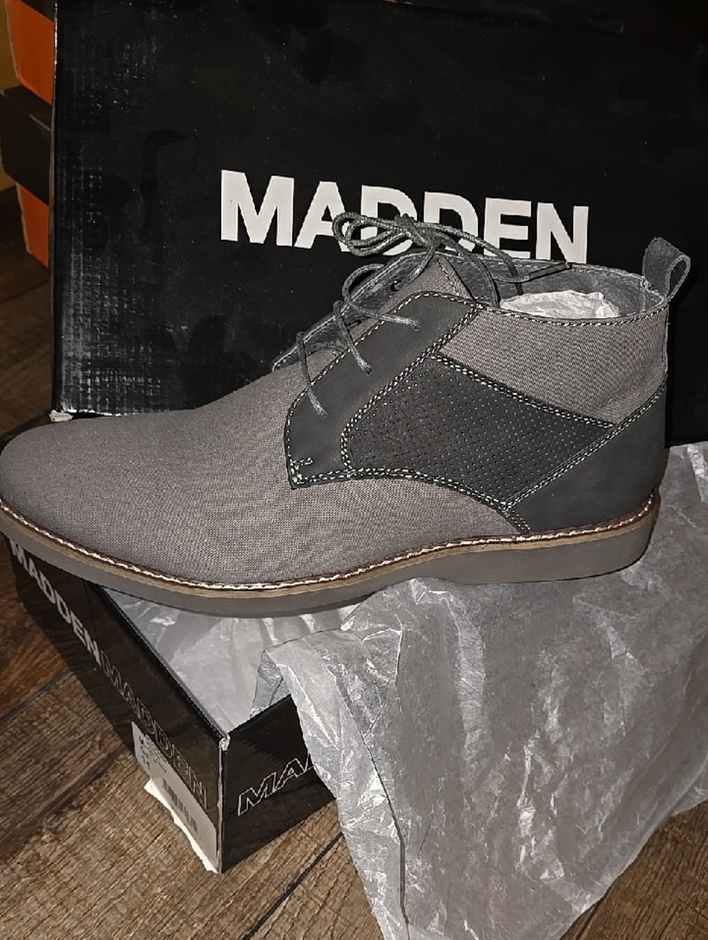 Steve Madden Men's Gray Chukka Boots